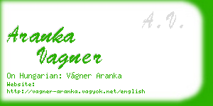 aranka vagner business card